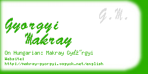 gyorgyi makray business card